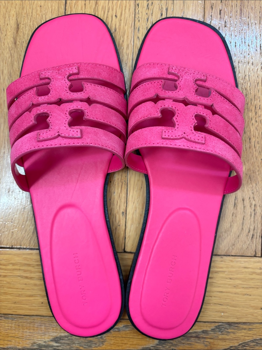 Tory Burch Fuschia pink Ines Suede Slide NWT 8